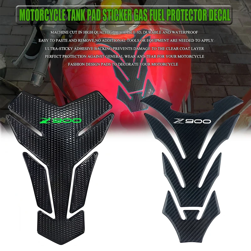 

Подходит для Kawasaki Z900 Z 900 2017-2024 мотоцикла из углеродного волокна, мазута, топливного бензобака, накладка, защитная наклейка