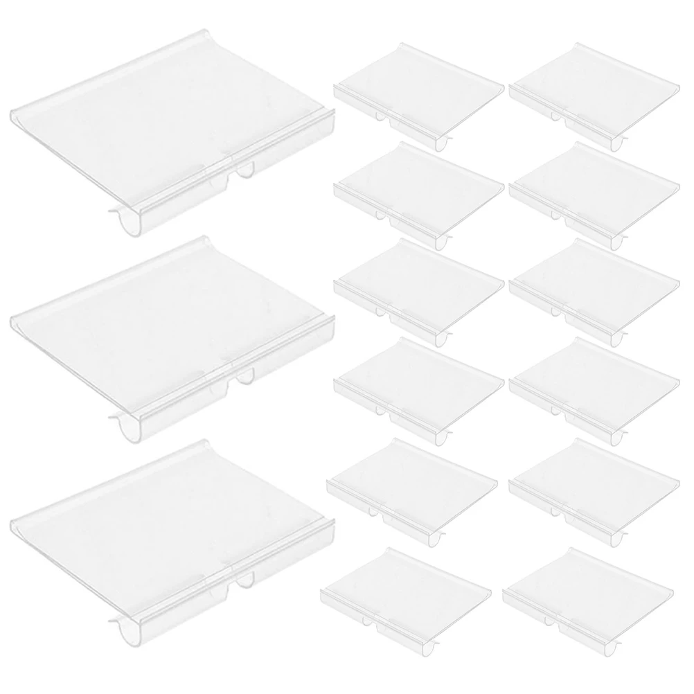 

20pcs Price Tag Label Holders 80x28mm Transparent PVC Shelf Labels Supermarket Display Reusable Store Accessories