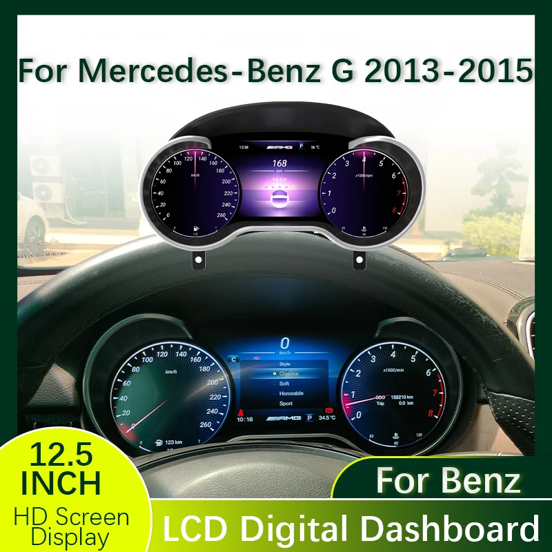 Linux Car Speed Meter For Mercedes Benz G Class LCD Digital Cluster Virtual Cockpit Head Unit Accesorries Dashboard Display