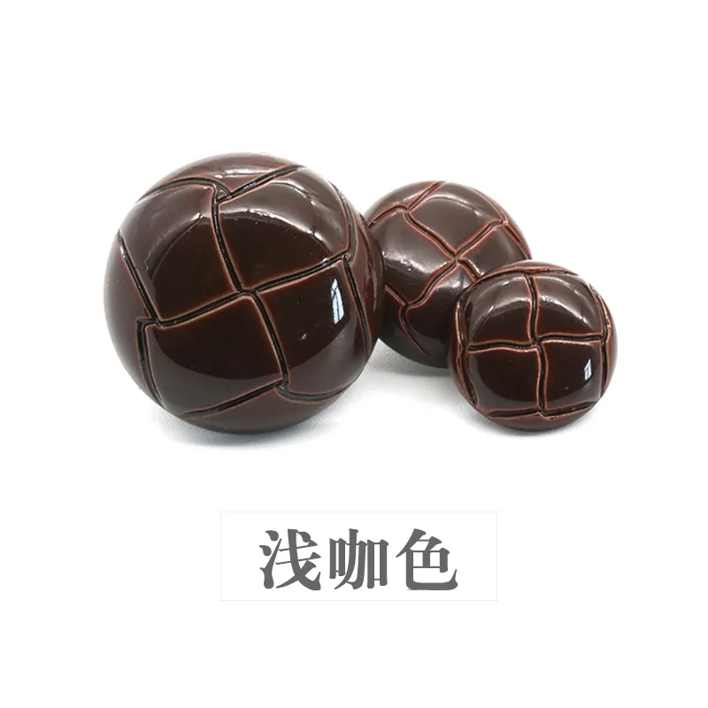 100 stücke Vintage Faux Leder Fußball Mantel Dome Nähen Auf Button Dark Braun Schwarz für Bekleidungs Zubehör 15mm 18mm 20mm – Detail 3