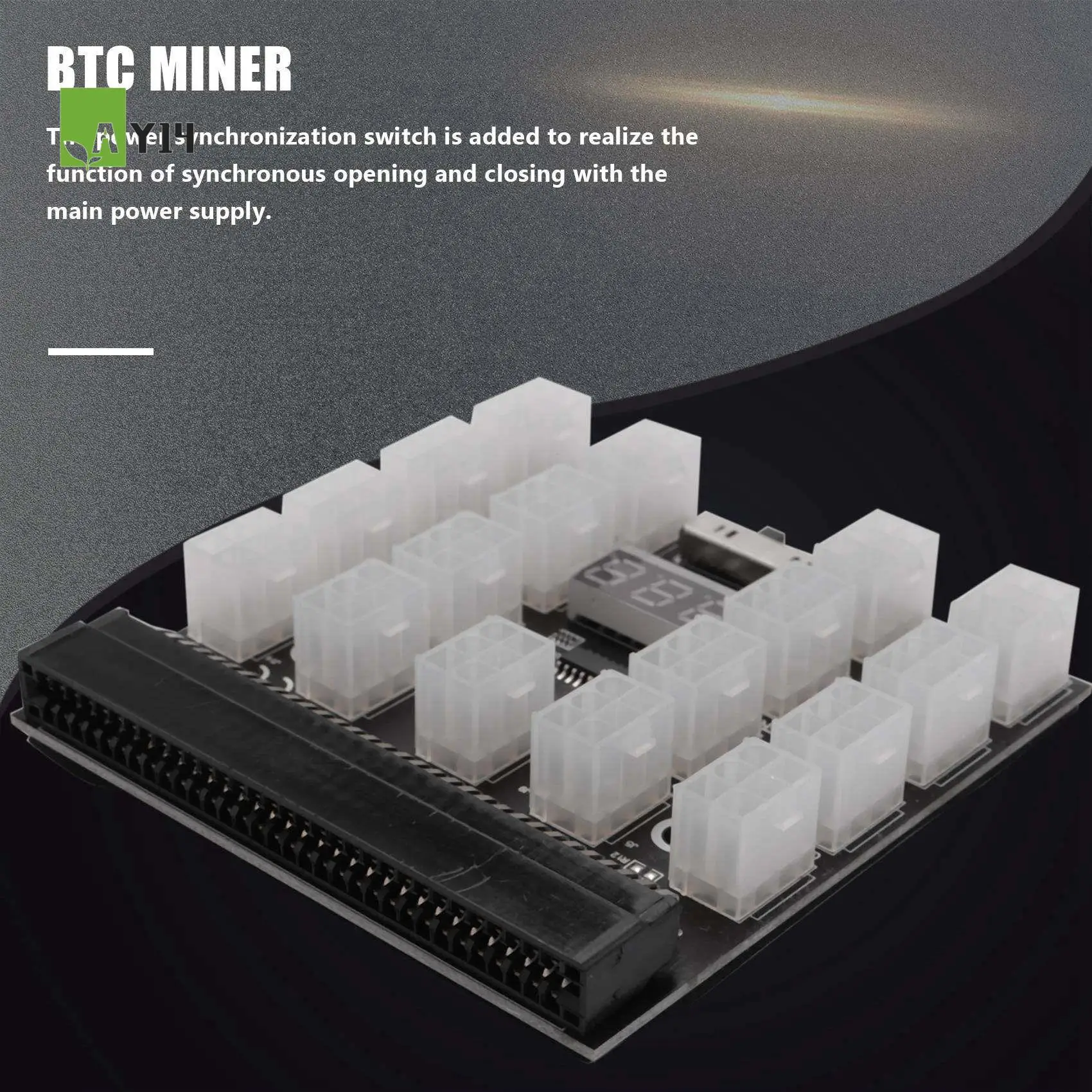 AY14 -Breakout Board 17 Port 6Pin LED Display Power Module Server Card Adapter For HP 1200W 750W PSU GPU Miner Mining BTC ETH