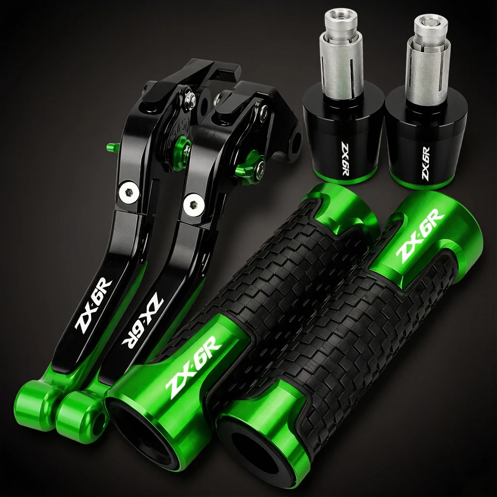 

For KAWASAKI NINJA ZX6R ZX-6R 2005-2006 Motorcycle Clutch Lever Brake Levers Moto Handlebar Handle Hand Grips Ends Cap ZX 6R