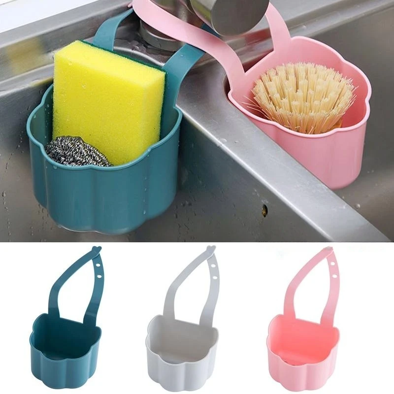 Kitchen Sink Holder Sink Drain Basket Bathroom Soap Sponge Holder Hanging Storage Basket Kitchen Accessories