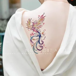 Lasting Phoenix Fake Tattoo for Woman Arm Sexy Art Tattoo Sticker Cartoon Temporary Tattoos Waterproof Tatuajes Temporales
