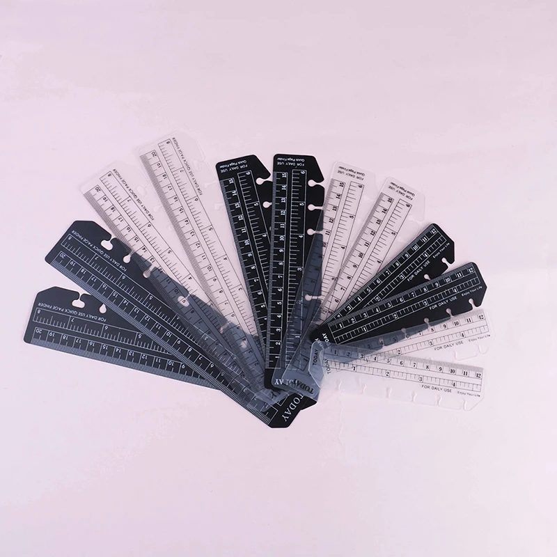 A5 A6 A7 2pcs Black White Bookmark Rulers Thickened 60 Silk DIY Loose-leaf Notebook Standard 6 Holes Quick Page Finder