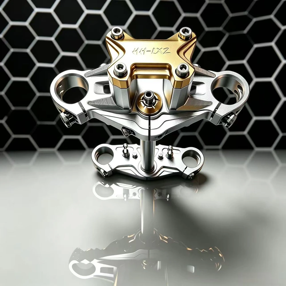 Motorcycle Steering Stem Assembly Upper Lower Triple Tree Clamp And Riser Adaptor Bar Mount For Little Monkey M3 M5 Z6 Yadea X5