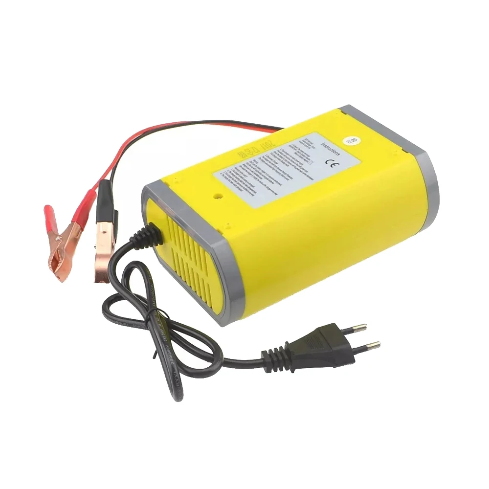 12V 6A Smart Car Charger For AGM VRLA Gel Lead Acid Battery Motorcycle Truck Pulse Repair Charge EU US Plug AC 110V 220V