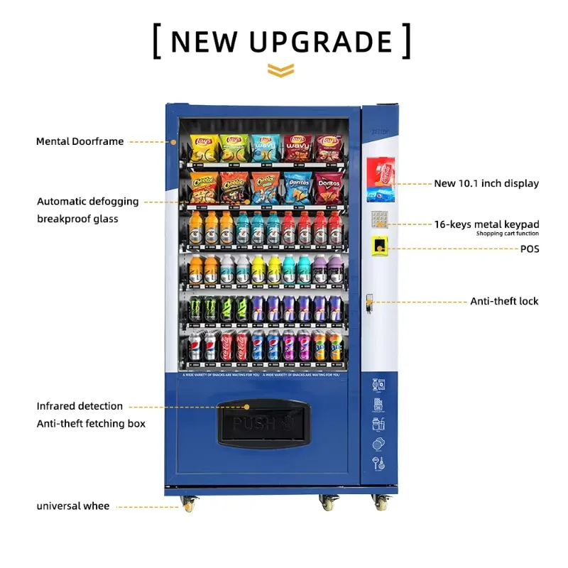 Central Mall Commercial Vending Machine Remote App Background Management Check Sales Data And Stock Level Anytime Remotely