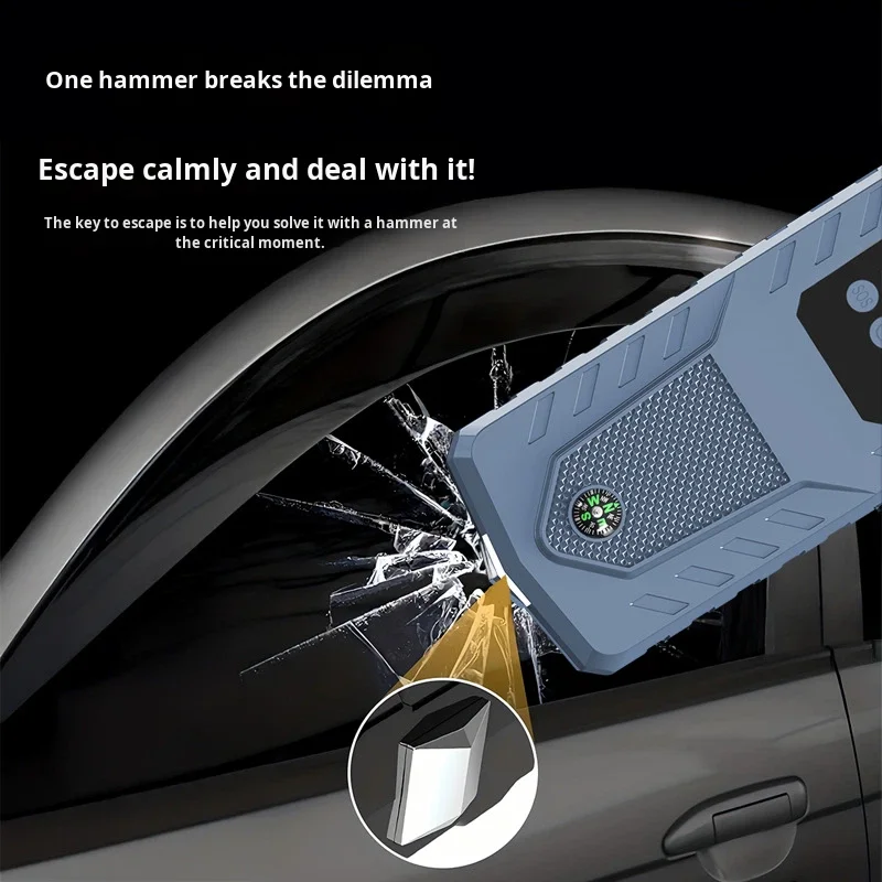 Nowy awaryjny rozrusznik samochodowy, przenośna stacja zasilania, inwerter sinusoidalny MPPT, młotek bezpieczeństwa, funkcje ładowania telefonu