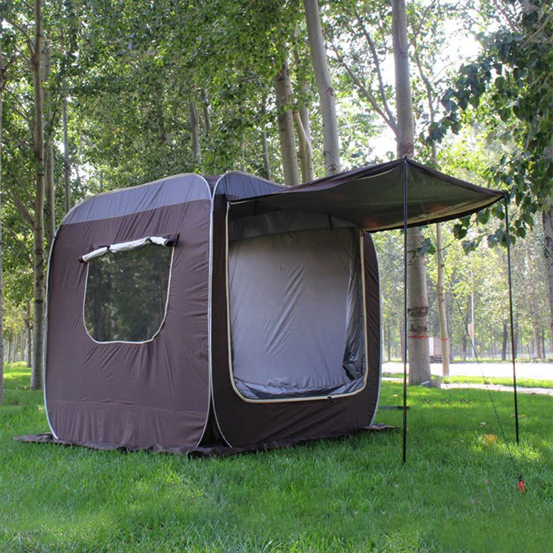 

Cross Border Pop-up Outdoor Camping Car Rear Tent SUV Camping Tent Waterproof Sunshade Car Rear Tent