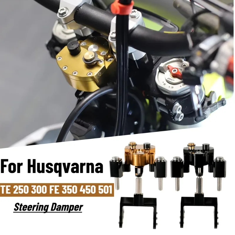 For Husqvarna TE 250/i 300 300i FE 350 450 501 Motorcycle Steering Damper Stabilizer Linear Reverse Safety Absorber Accessories