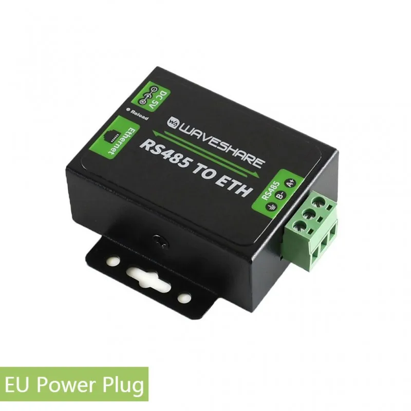 with EU adapter IOT Industrial Serial Server RS485 to RJ45 Ethernet TCP/IP to Serial converter