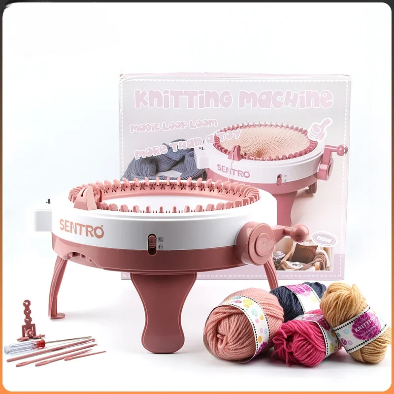 New Cute Children's DIY Handmade Weaver Round Barrel Parent Child Knitting Machine 48/40 Needle Hand Shake Star Barrel