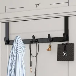 6 Hooks Clothes Coat Hat Towel Hanger Home Bathroom Organizer Rack Hooks Over The Door Kitchen Accessories Holder