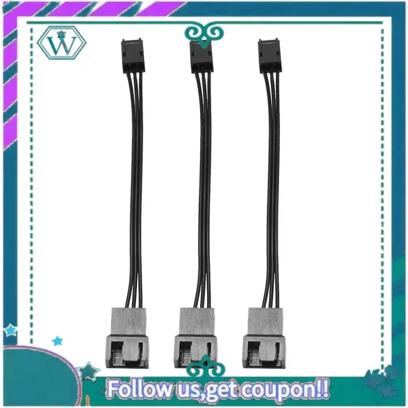 A75Q-12Pcs 4Pin PWM para 3Pin Cabo Adaptador de Ventilador Padrão