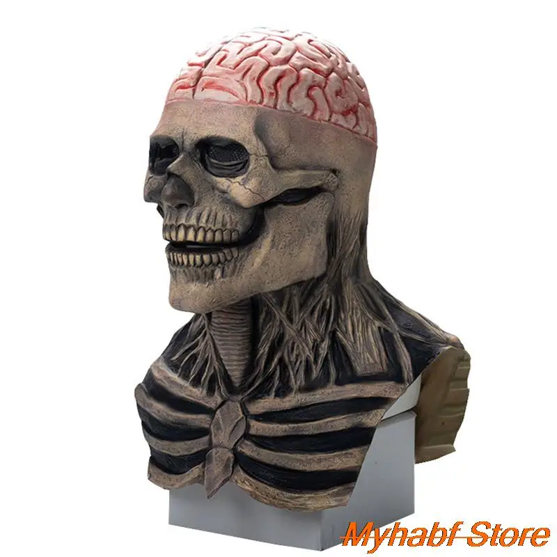 Halloween szkielet z horroru maska na głowę 3D na całą głowę maska czaszki szkielet kask lateks straszna maska Halloween maskarada rekwizyty prezent