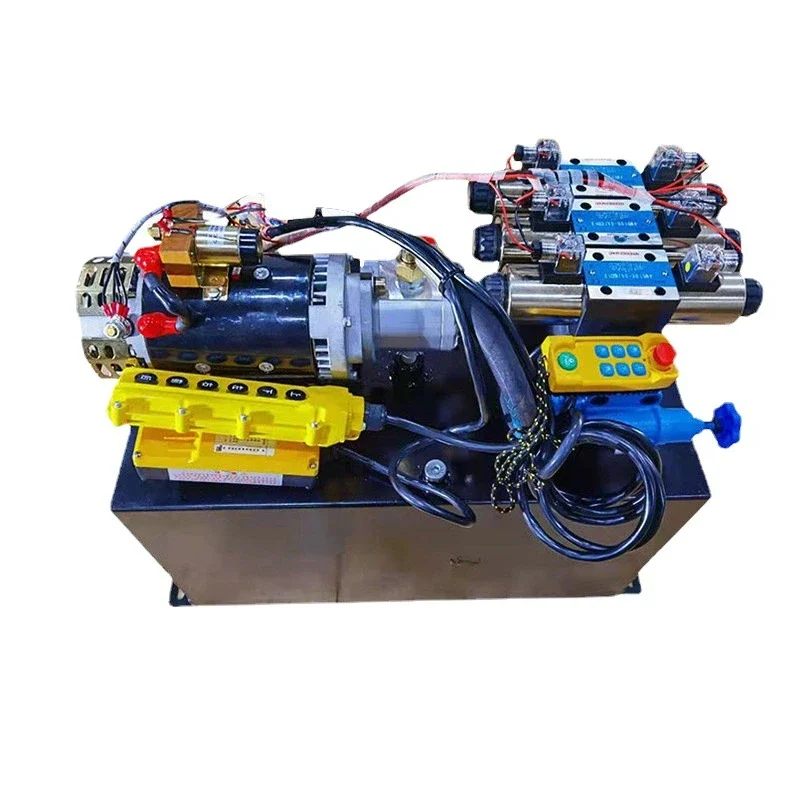Trailer rollover electric hydraulic system, non-standard double-acting ultra-high pressure electric hydraulic pump