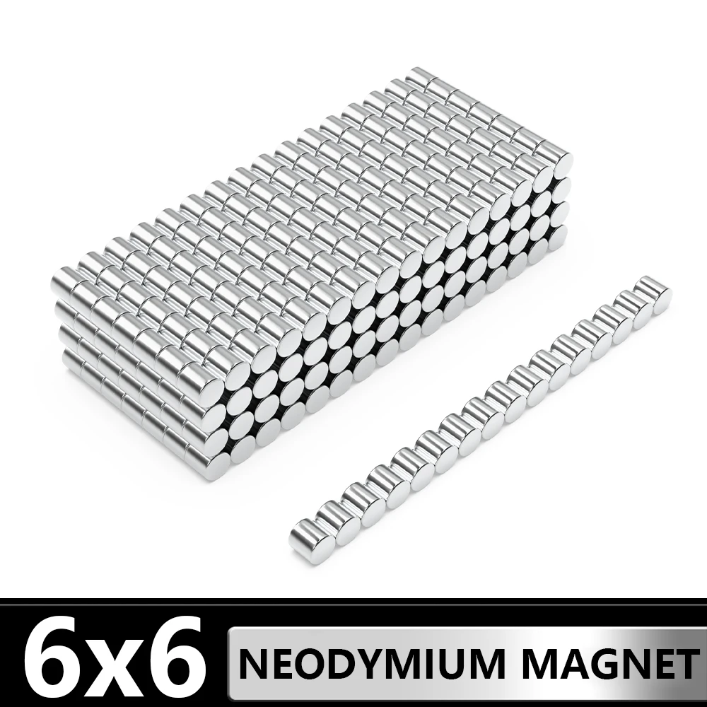 

10~200 Pcs Small Round Magnet 6x6 Permanent NdFeB Super Strong Powerful Magnets imans N35 6mm x 6mm Neodymium Magnet