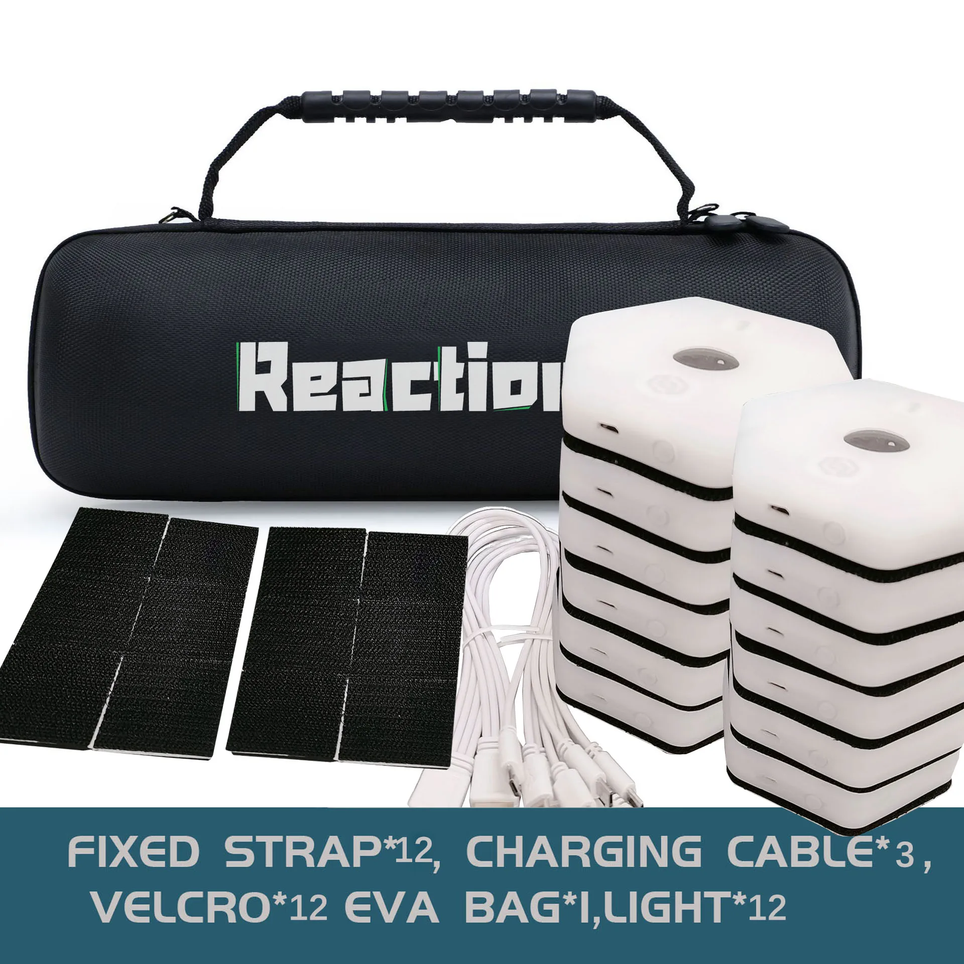 ReactionX Rlt Agile Equipamento de treinamento por indução de luz de reação de 12 luzes para basquete, esportes, entretenimento, aplicativo incluído