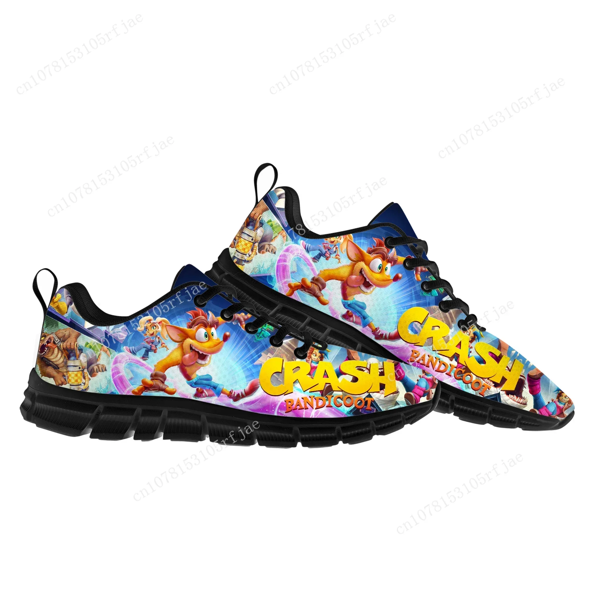 Crash Bandicoot Sports Shoes Cartoon Game Men Women  Sneakers Fashion Sneaker Custom Built Shoes