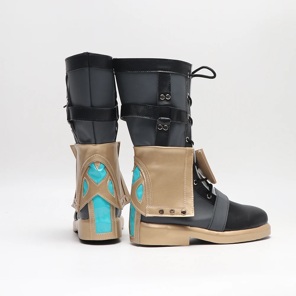 Botas de cosplay de jogo genshin impacto freminet sapatos personalizados adereços de festa de halloween em tamanhos grandes para homens e mulheres