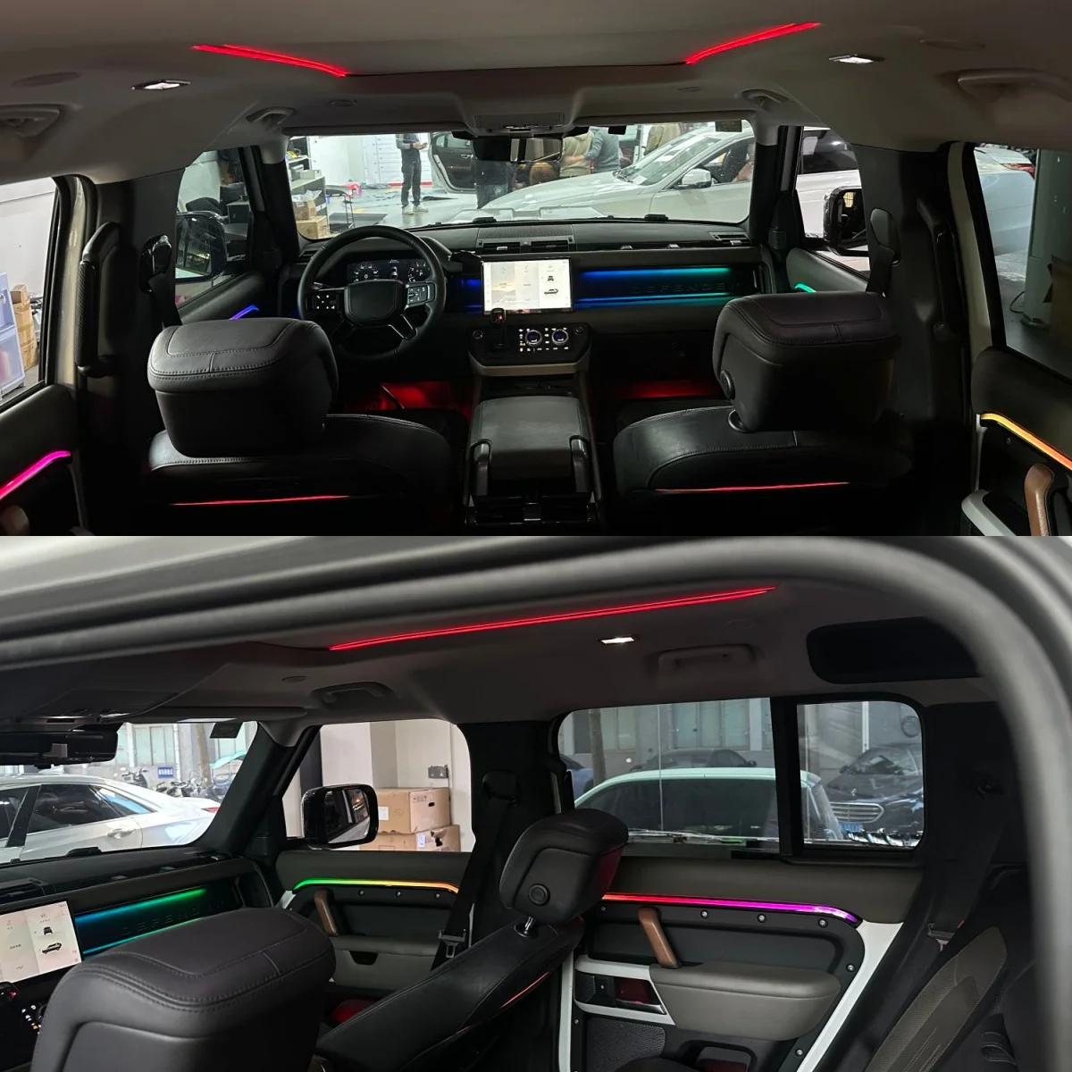 Gialulimn LED Ambient Light for Defender 2020-2024 Atmosphere environmental MoodLight Lamp Interior trim Decorative backlight
