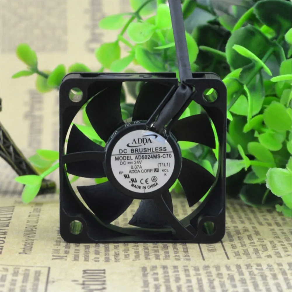 50mm Fan for ADDA 5020 AD5024MS-C70 24V 0.07a 2-Wire 5cm Inverter Industrial Computer Fan