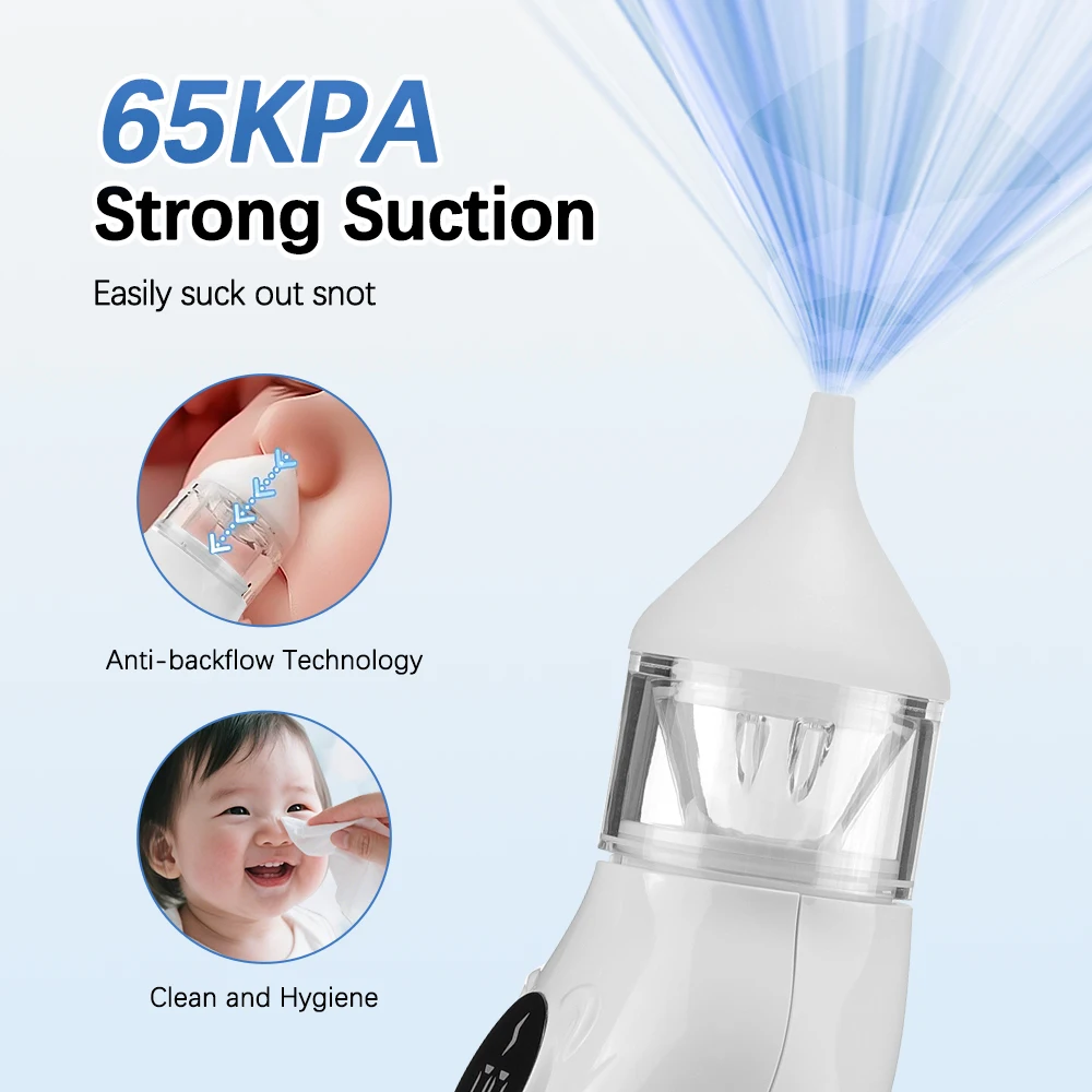 

Electric Nasal Aspirator Food-grade Materials Silicone Tip for Baby Child Nostrilator Clean Portable Vacuum Strong Suction