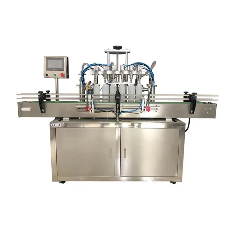 A6 Automatic Six Nozzles Bottle Liquid Piston Filling Machine For Perfume, Oral Liquid Essential Oil Solvent