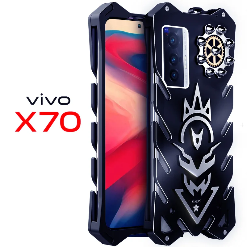 

For Vivo X70 Pro Plus Zimon Luxury New Thor Heavy Duty Armor Metal Aluminum Phone Cases For Vivo X70 Pro + Plus Cover