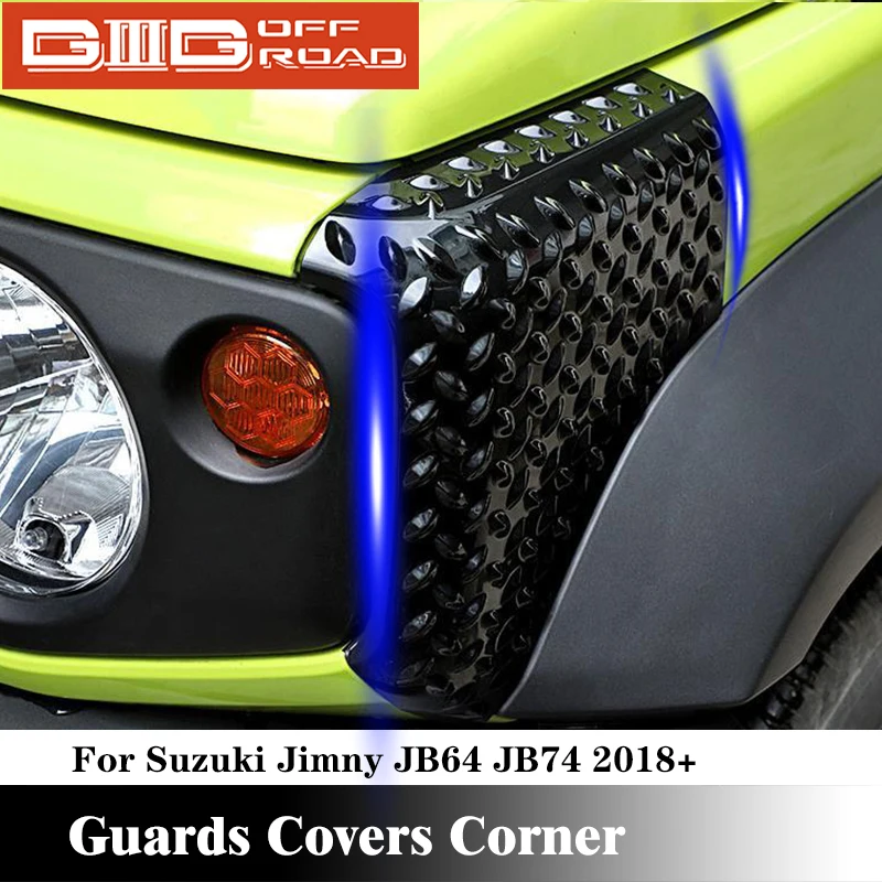

Car Sticker Front Rear Fender Tailgate Angle Wrap for Suzuki Jimny JB64 JB74 2019+ Decor Guard Cover Black Exterior Corner Trim