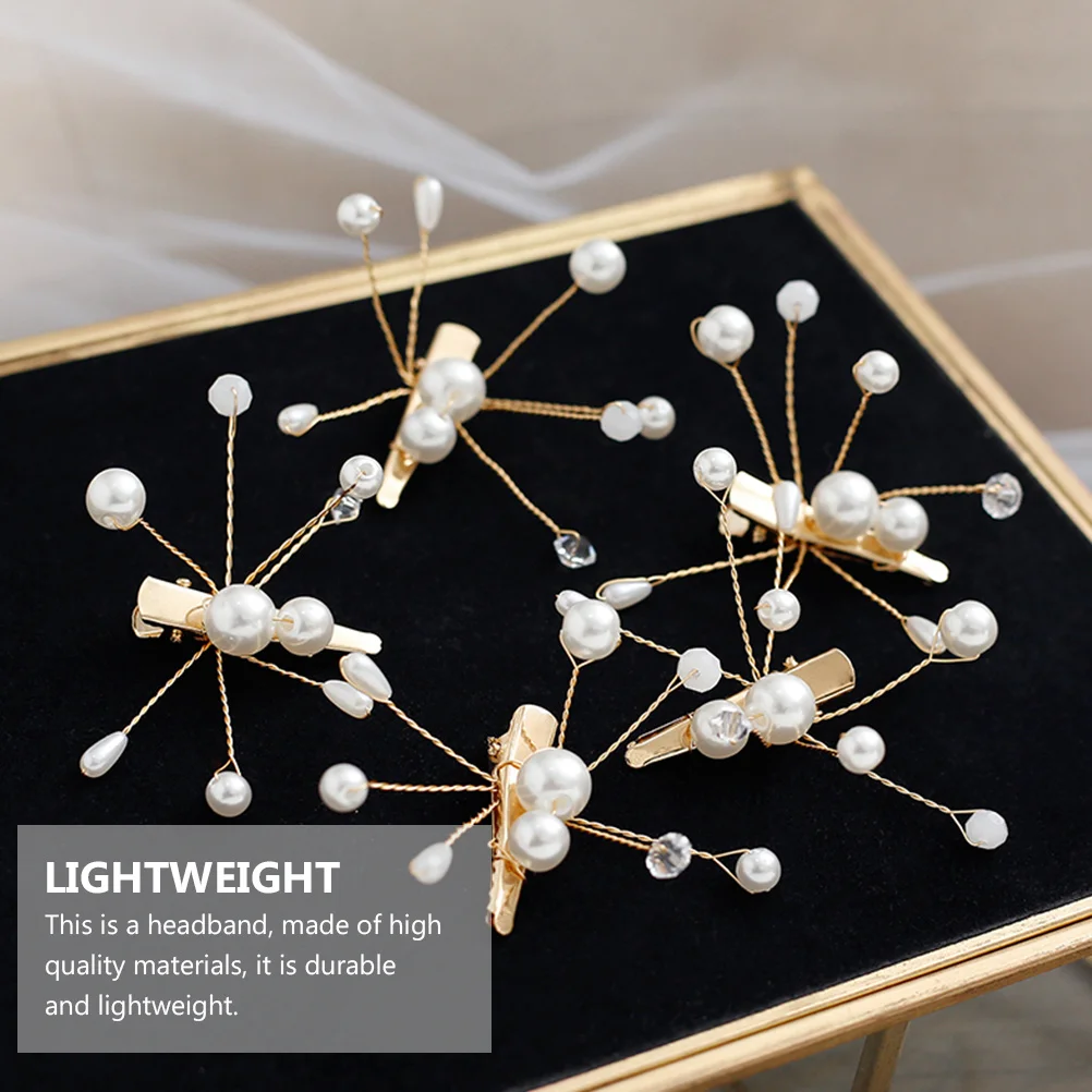 5 قطع من دبوس شعر الزفاف واللؤلؤ على شكل فراشة، قطعة شعر على شكل فيونكة، إكسسوار شعر الزفاف لوصيفات العروس والحفلات الراقصة، غطاء رأس أنيق #5