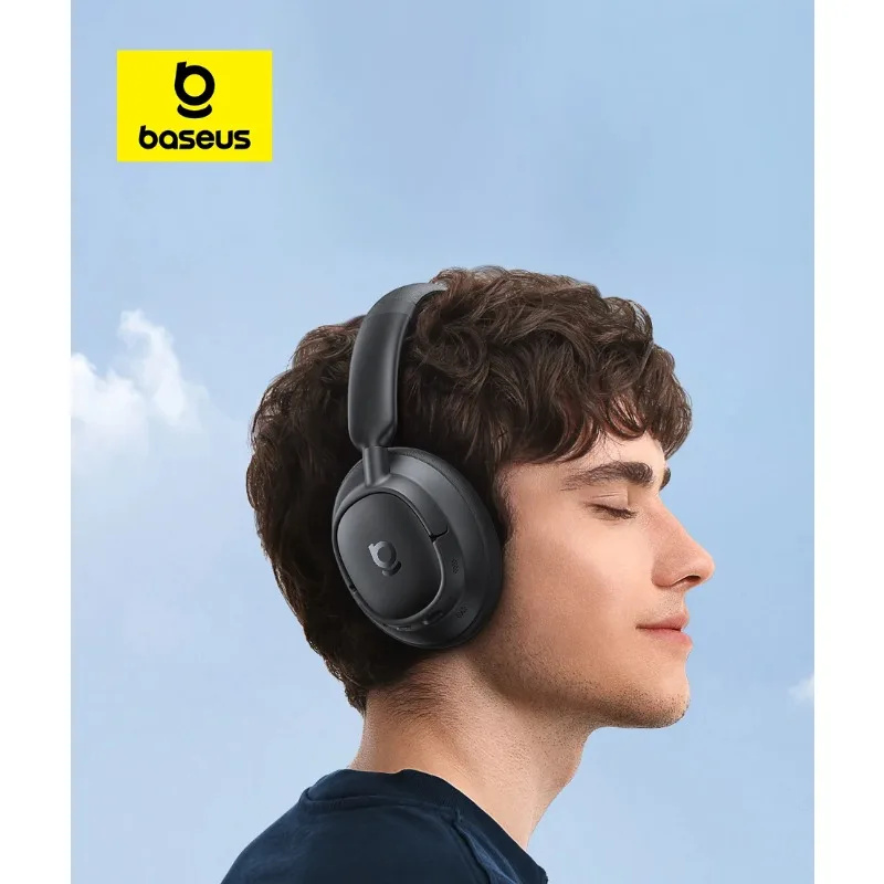 

BASEUS Bowie H1sANC Headphones Bluetooth 5.4 -46dB Active Noise Cancellation 120H Playtime Super Bass
