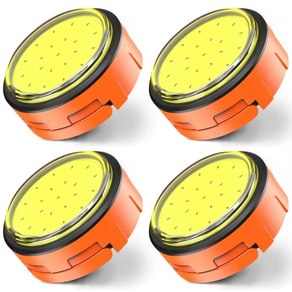 High Power Mini Flashlight Rechargeable Portable LED Camping Light with Magnet Base 3 Lighting Modes Emergency Light Lamp