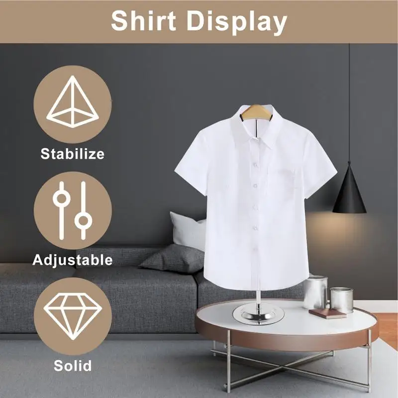 Coat Hanger Stand Non-Slip Clothes Hanger Rack T Shirt Display Stand For Shoulder Stability Adjustable For Everyday Offices Wear