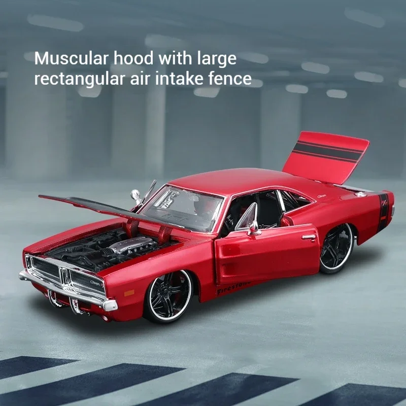 1:24 Maisto 1969 Charger R/T Car Metal Die Casting Alloy Static Car Model Classic Retro Collection Ornament Male Toy Boy Gift