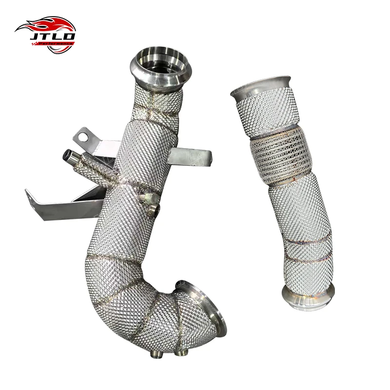 High Performance 304 Stainless Steel Straight Exhaust Downpipe For Mercedes Benz CLA45 GLA45 A45 WI77 AMG 2.0T