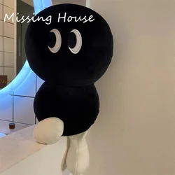 Kawaii Black Bean Pillow Cushion Soft Plush Cosplay Gift Home Sofa Car Bedroom Gift