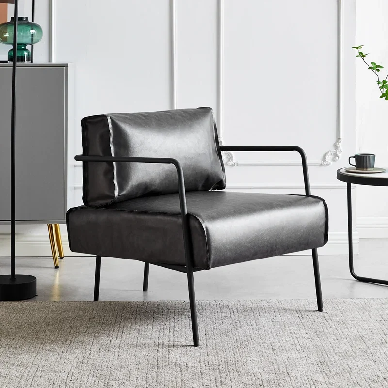 Sofa chairs, light luxury, Nordic minimalist living room, balcony, leisure chairs, rest area sofas, vintage and minimalist iron