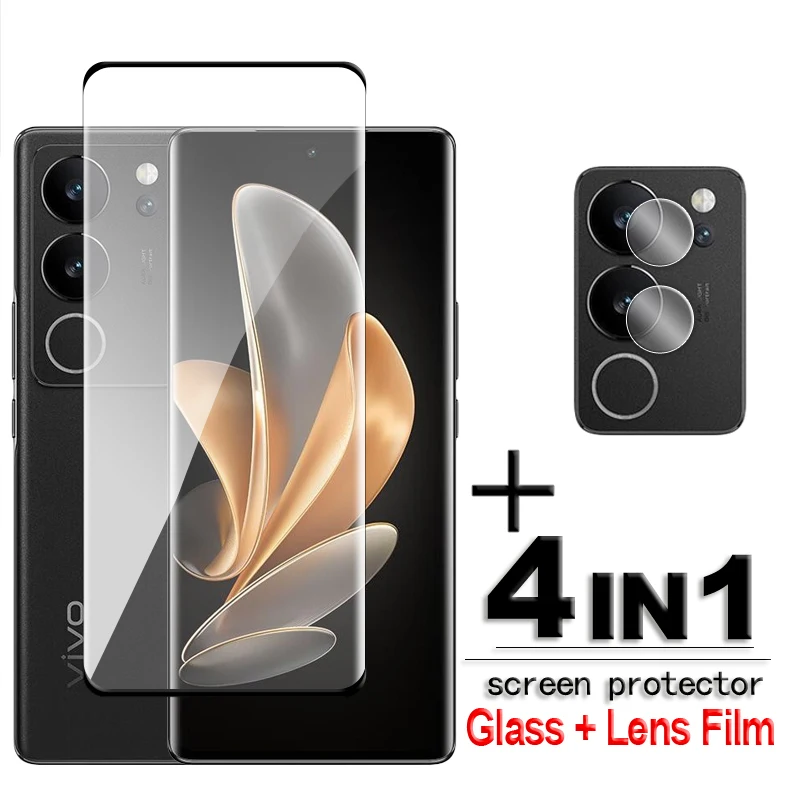 For Vivo V29 Glass 3D Full Cover Curved Screen Protector For Vivo V25 V27 Pro V29E V29 5G Tempered Glass For Vivo V29 Lens Film