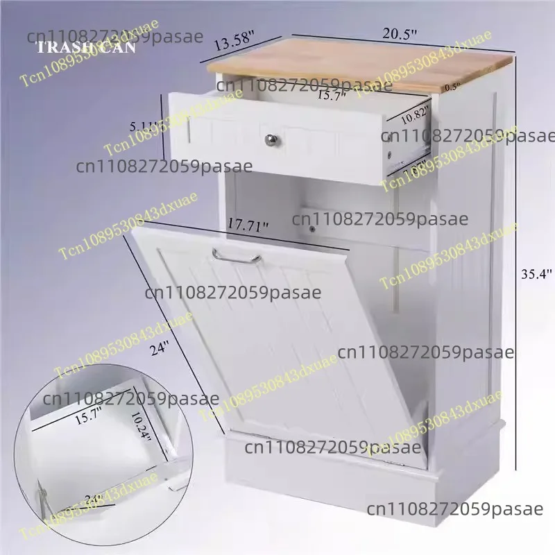 Tilt Out Trash Cabinet Kitchen Waste Bins Free Standing Laundry Hamper Recycling Cabinet Trash Can Holder With