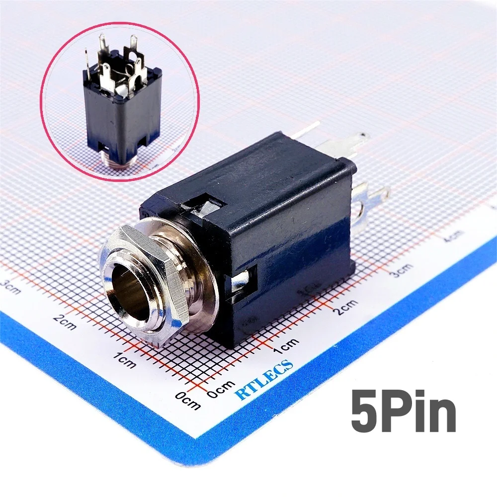 1 Piece 6.35mm 3 Pole Plug TRS 1/4\