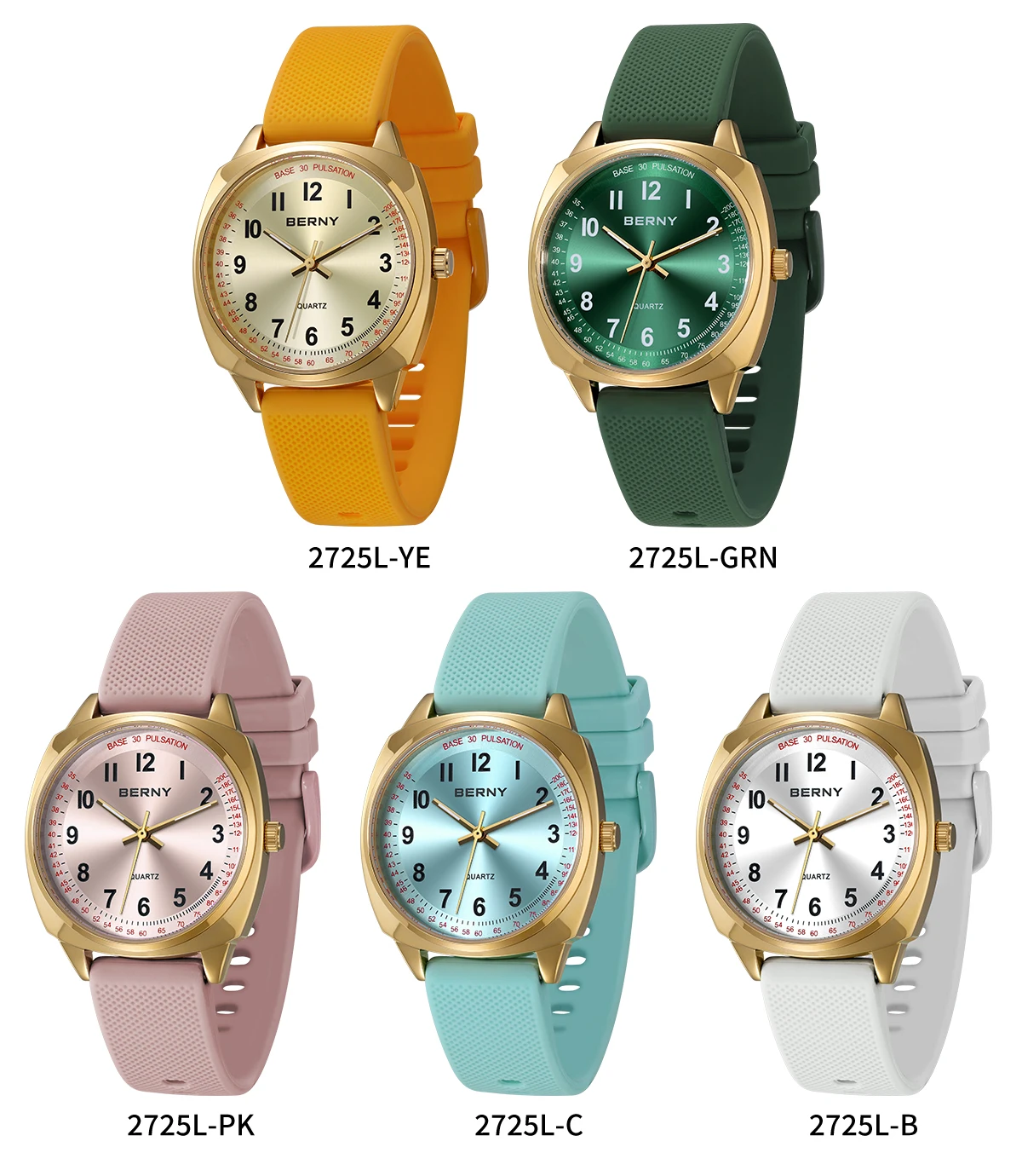 BERNY Damenuhren, Krankenschwesteruhr, lässig, schlicht, Damen, Gold, Quarzuhren, leuchtend, leicht ablesbar, wasserdicht, Sport-Damen-Armbanduhr – Detail 8
