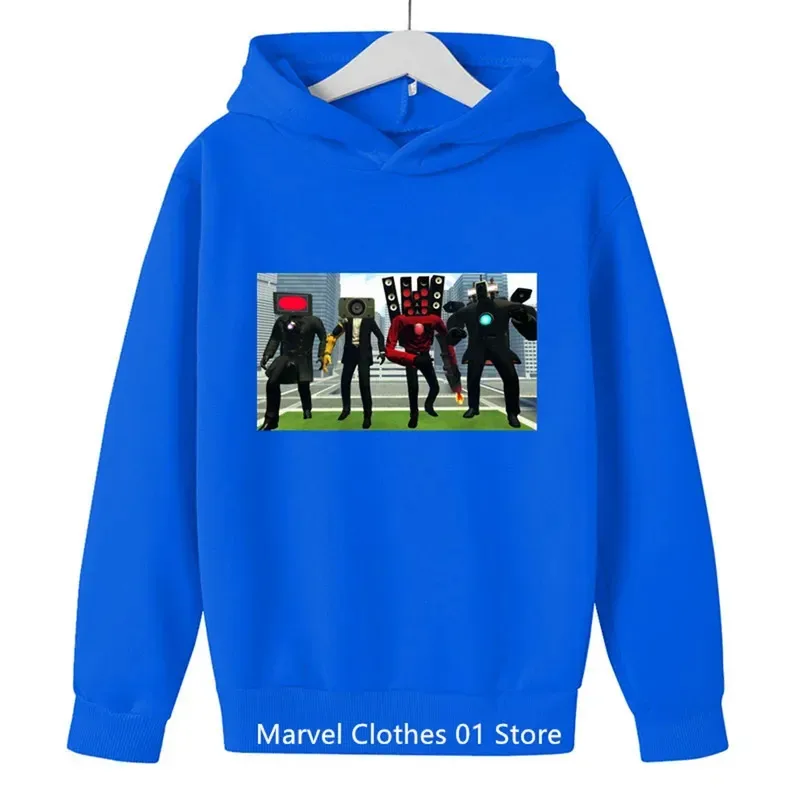 เกม Skibidi ห้องน้ํา Hoodie เด็กน่ารัก Hoodies เด็กแขนยาว Outwear เด็กวัยหัดเดินเสื้อผ้าเด็กเสื้อสวมหัว