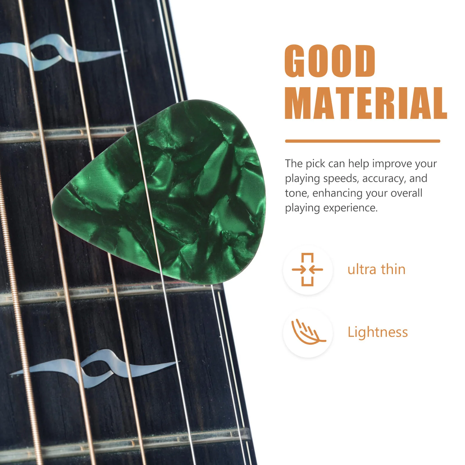 

30pcs Guitar Picks Thick Acoustic Electric Bass Ukulele Variety Pack Heavy Duty Tone Speed Accuracy Bulk Set For Musicians Gift