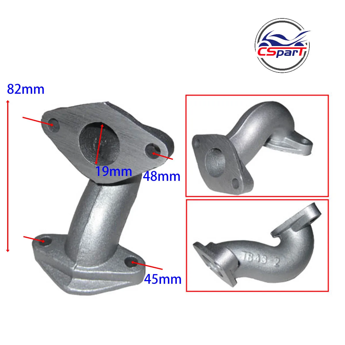 19MM Intake Manifold Kit With Gasket 50CC 70CC 90CC 110CC Kazuma Meerkat 50 Falcon 90 Redcat 110 ATV Quad Taotao
