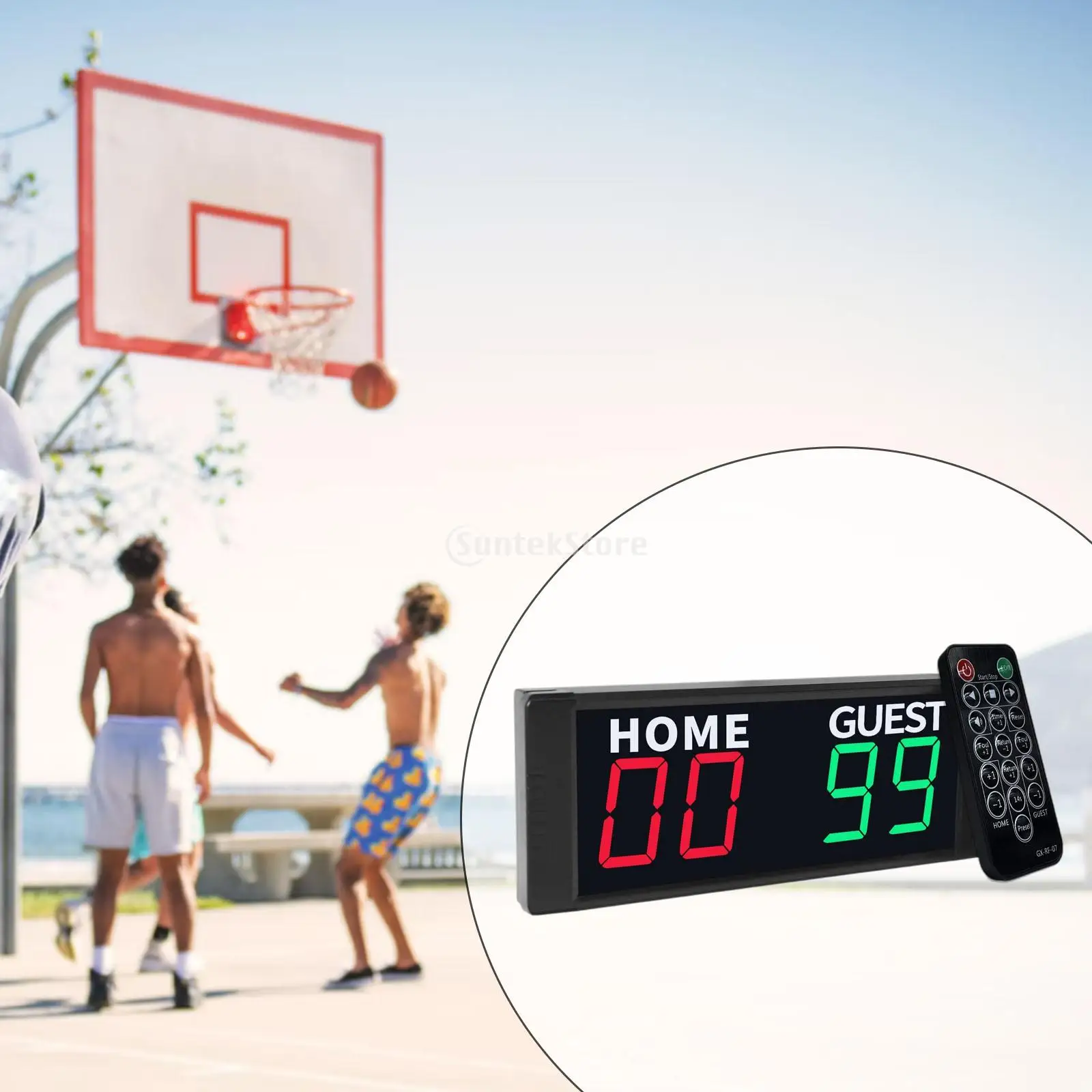 LED Magnetic Electronic Scoreboard Wall Mount with Remote for Tennis Score Keeper Shuffleboard Indoor Games Pong Competitive