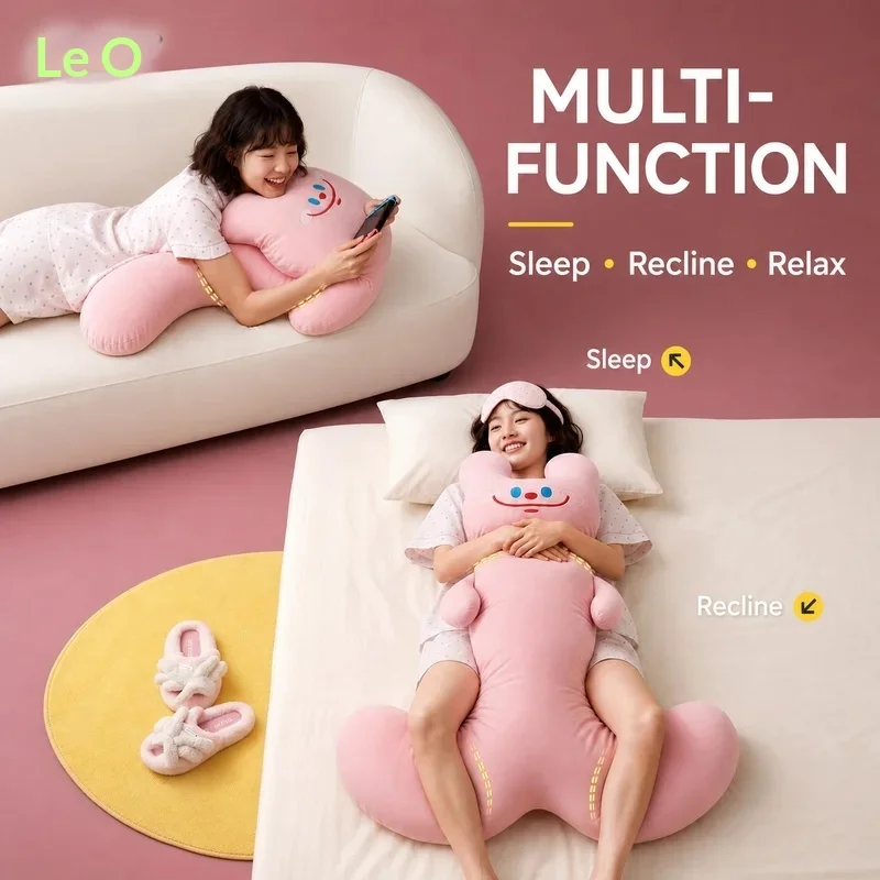 Ledou Rabbit Shaped Leg Support Pillow Back Sleep Leg Elevation Side Sleep Hug Waist Care Cushion For Adults Bedroom Home