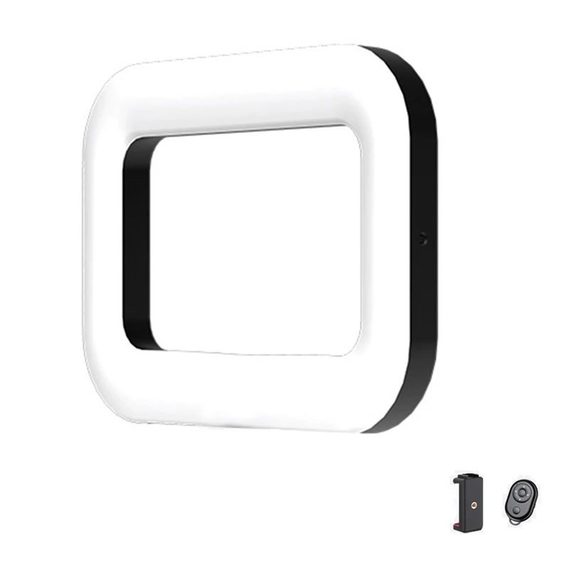 Three-Color Dimming, Ring Rechargeable Fill Light Selfie Live Broadcast Photography Light with Bluetooth Selfie-ELEC