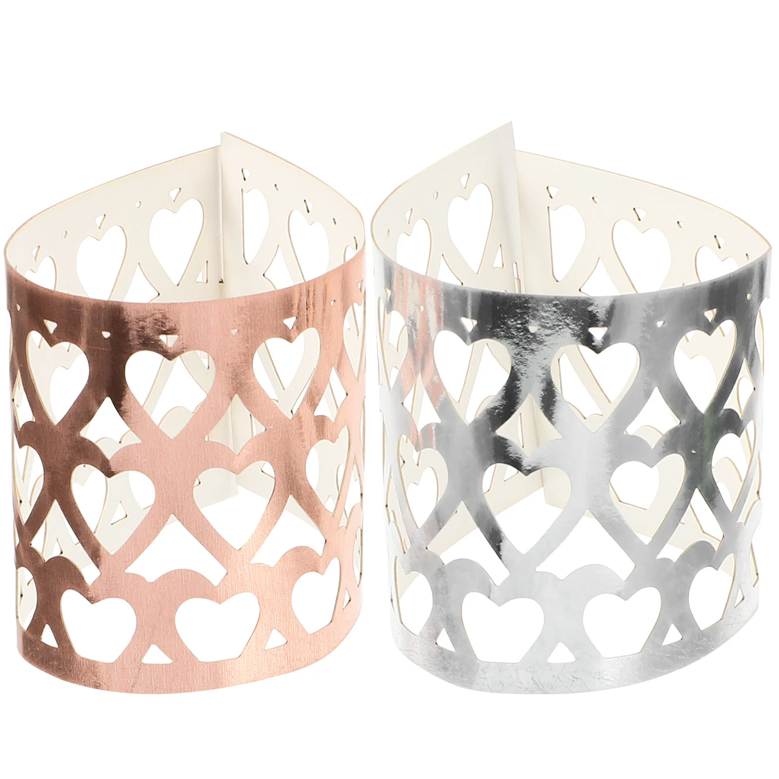 

50 Pcs Napkins Rings Button Decoration Paper Buckle Formal Delicate Bands Hollowed Serviette